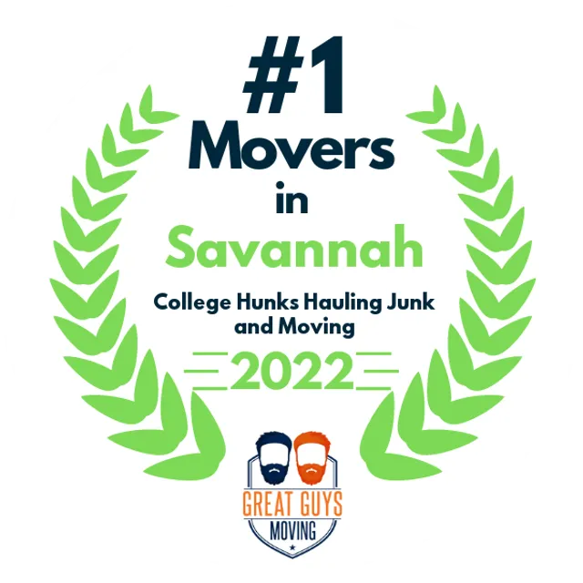 #1 Ranked Movers in Savannah, GA 2022 award