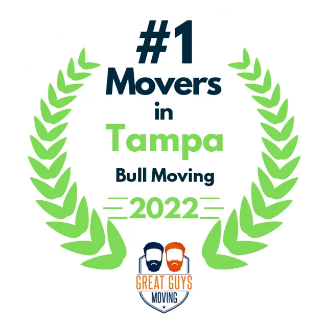 #1 Ranked Movers in Tampa, FL 2022 award