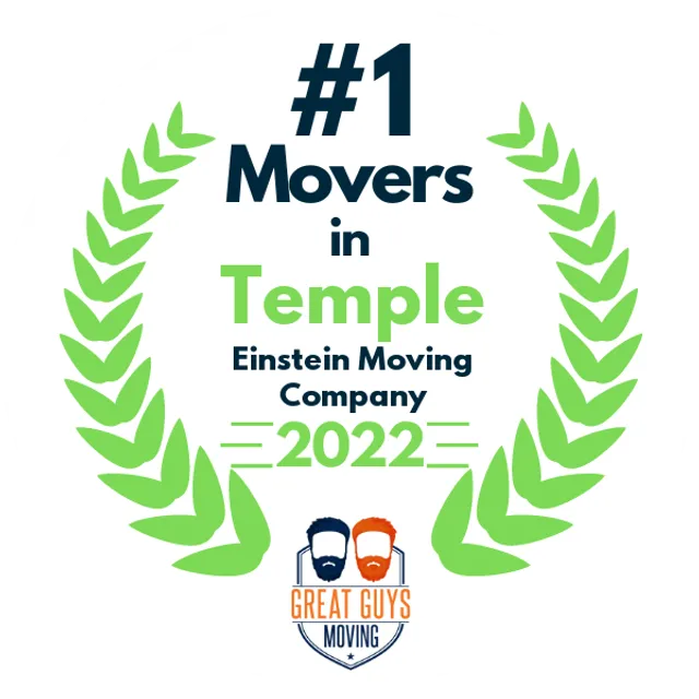 #1 Ranked Movers in Temple, TX 2022 award