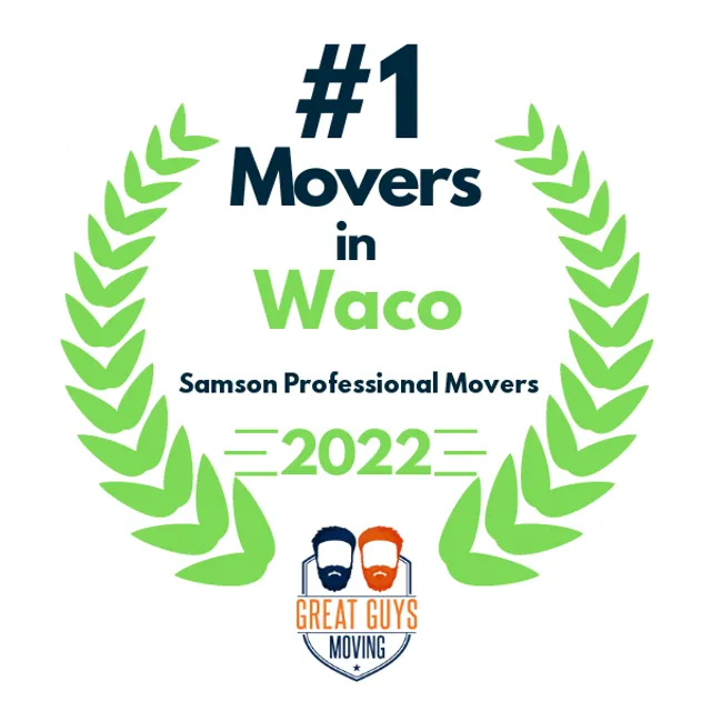 #1 Ranked Movers in Waco, TX 2022 award