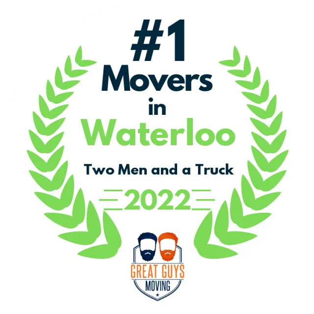 #1 Ranked Movers in Waterloo, IA 2022 award