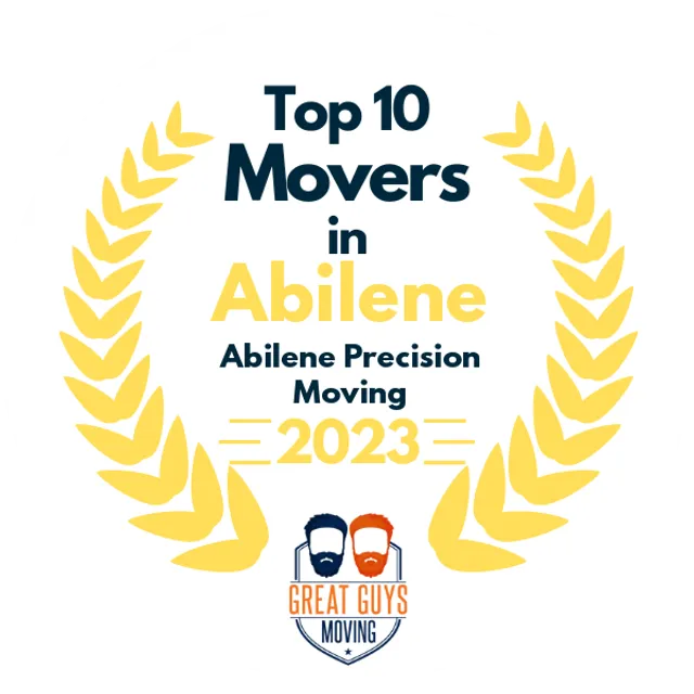 Top 10 Movers in Abilene, TX 2023 award