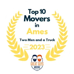 top 10 ranked movers in ames 2023 two men and a truck image