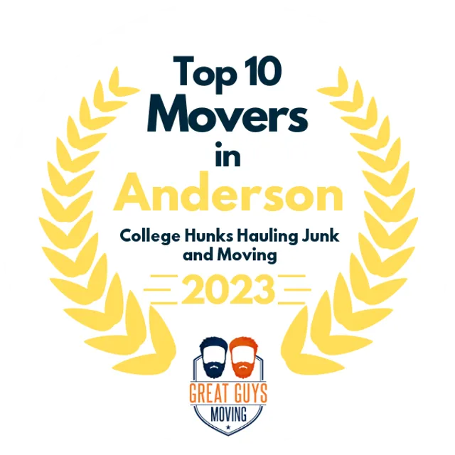 Top 10 Movers in Greenville, SC 2023 award