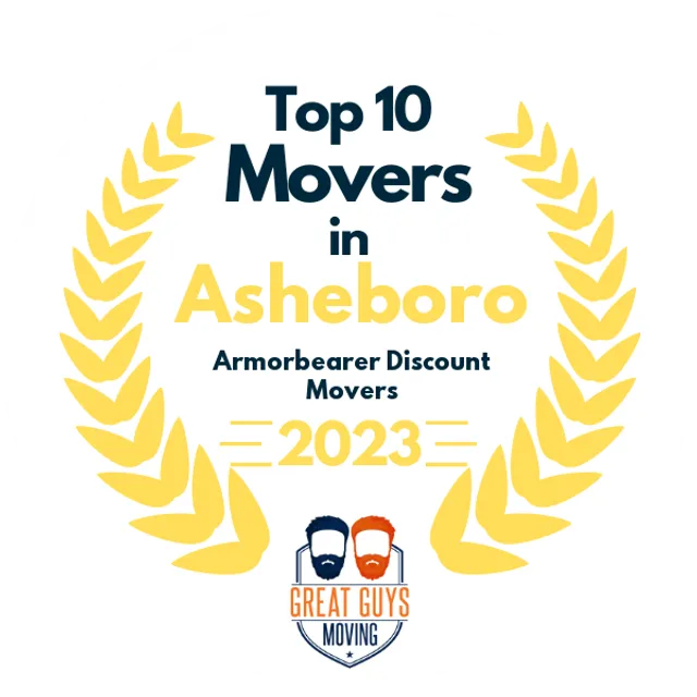 Top 10 Movers in Asheboro, NC 2023 award