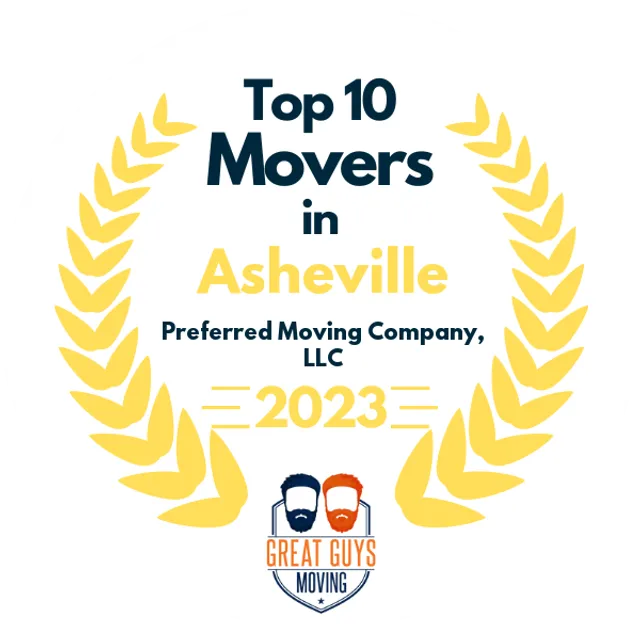 Top 10 Movers in Asheville, NC 2023 award