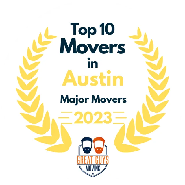 Top 10 Movers in Austin, TX 2023 award