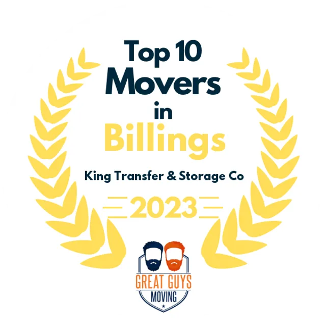 Top 10 Movers in Billings, MT 2023 award