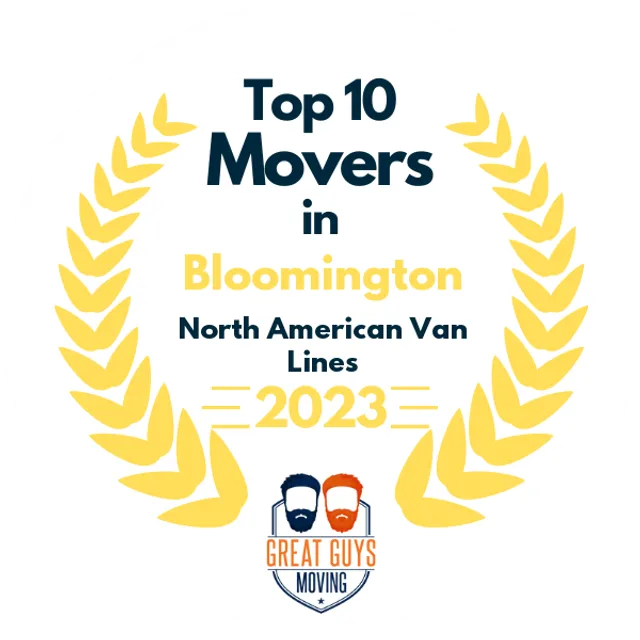 Top 10 Movers in Bloomington, IL 2023 award