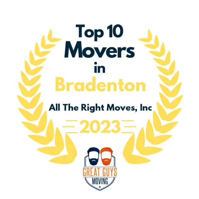 Top 10 Movers in St. Petersburg, FL 2023 award