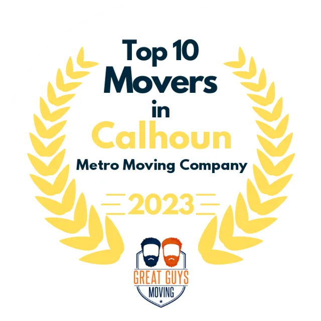 Top 10 Movers in Sandy Springs, GA 2023 award