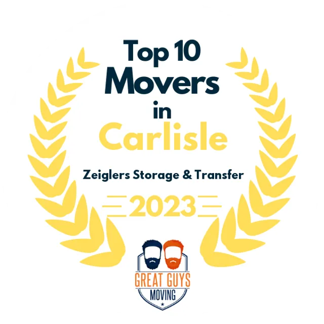 Top 10 Movers in Carlisle, PA 2023 award