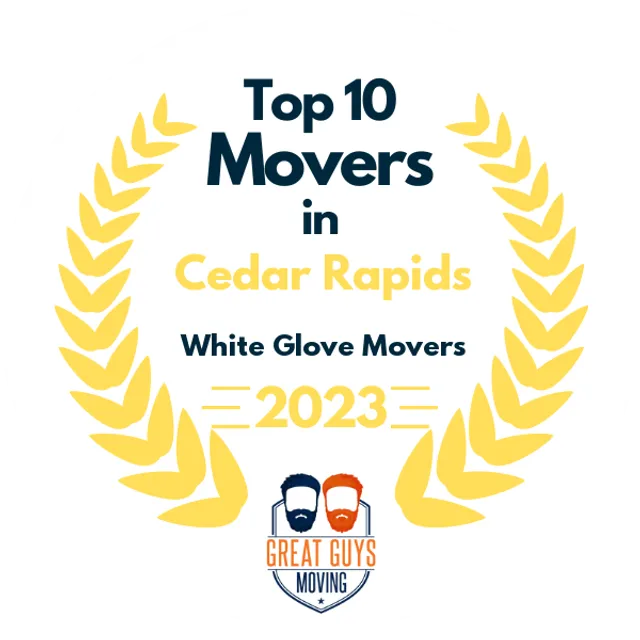 Top 10 Movers in Cedar Rapids, IA 2023 award