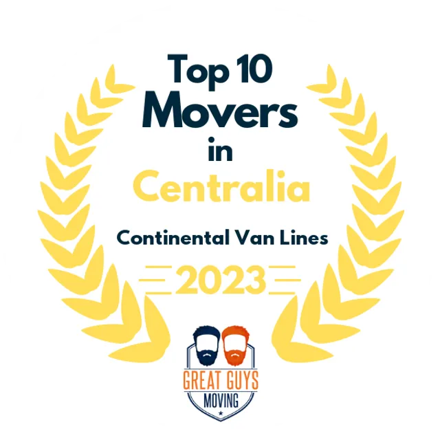 Top 10 Movers in Tacoma, WA 2023 award