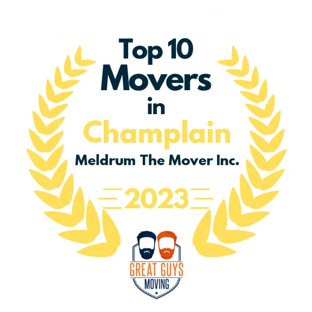 Top 10 Movers in Champlain, NY 2023 award