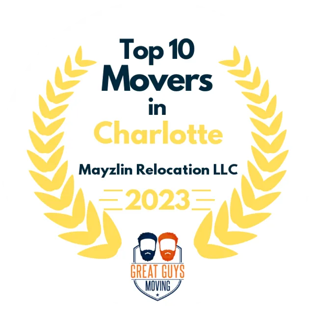 Top 10 Movers in Charlotte, NC 2023 award