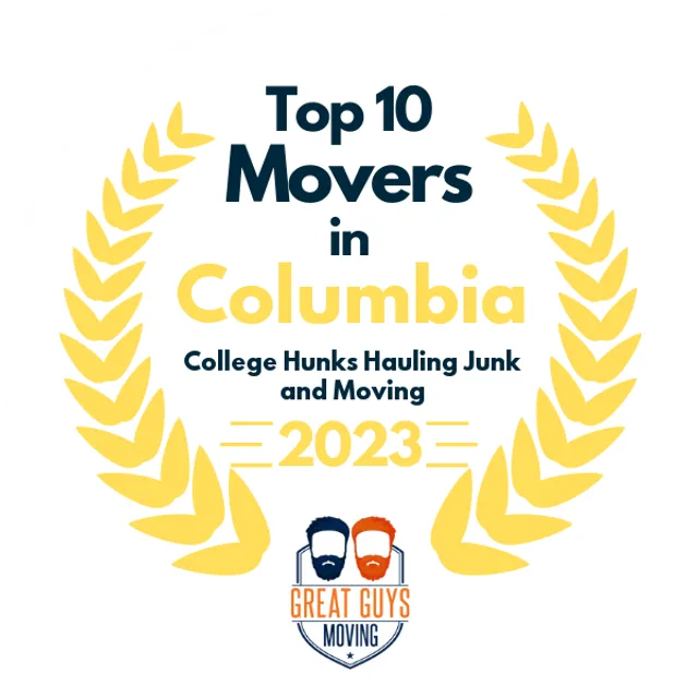 Top 10 Movers in Columbia, SC 2023 award