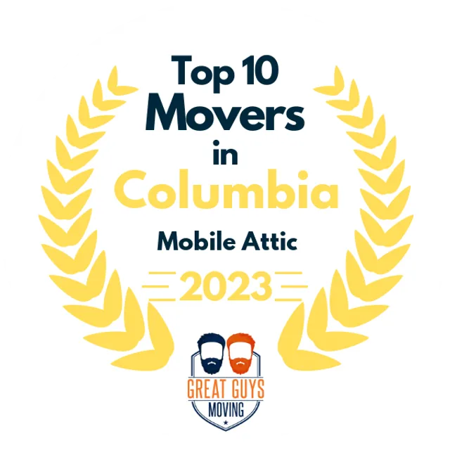 Top 10 Movers in Columbia, SC 2023 award