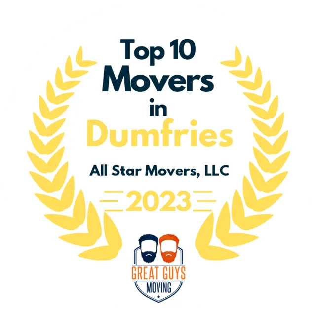 Top 10 Movers in Alexandria, VA 2023 award