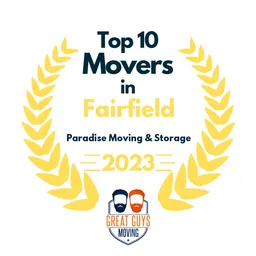 top 10 ranked movers in fairfield 2023 paradise moving storage image