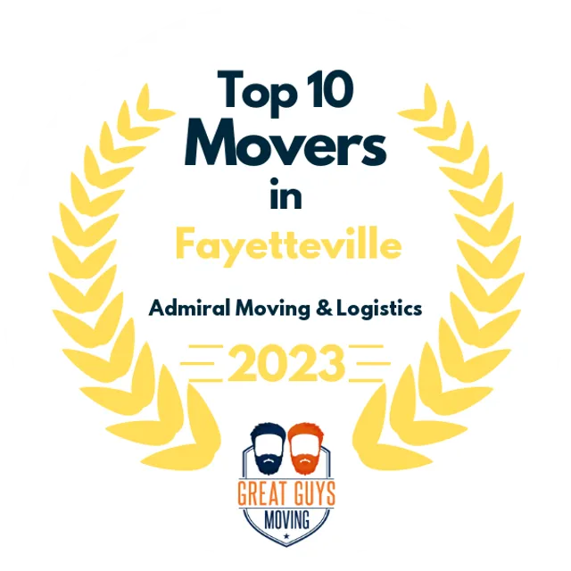 Top 10 Movers in Fayetteville, AR 2023 award