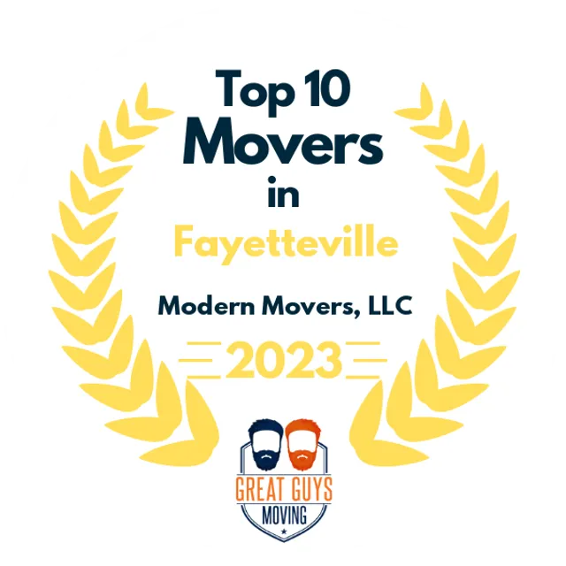 Top 10 Movers in Fayetteville, AR 2023 award