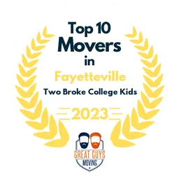 top 10 ranked movers in fayetteville 2023 tbck moving two broke college kids image