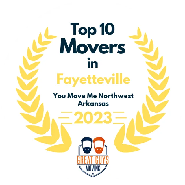 Top 10 Movers in Fayetteville, AR 2023 award