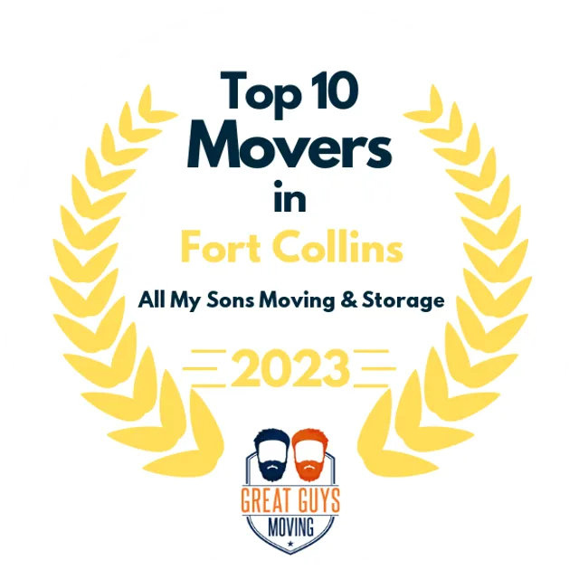 Top 10 Movers in Fort Collins, CO 2023 award