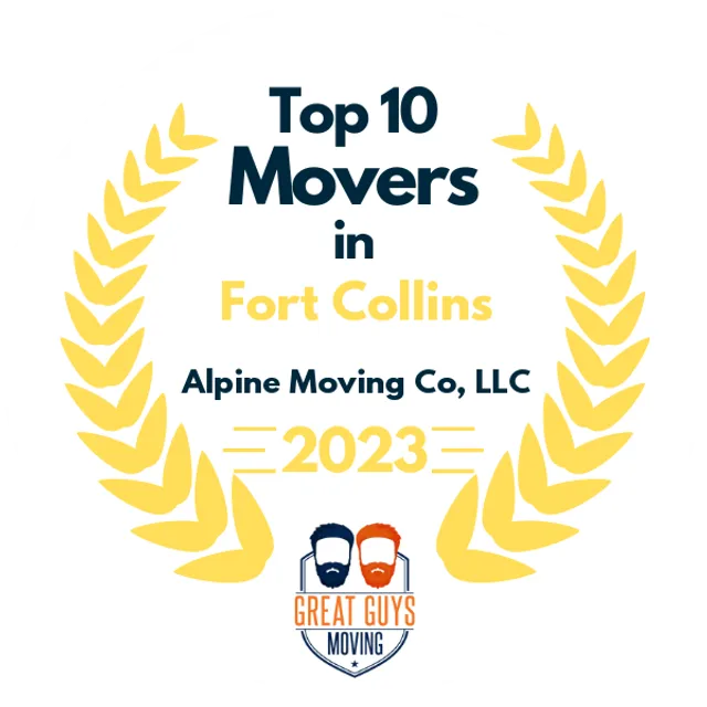 Top 10 Movers in Fort Collins, CO 2023 award