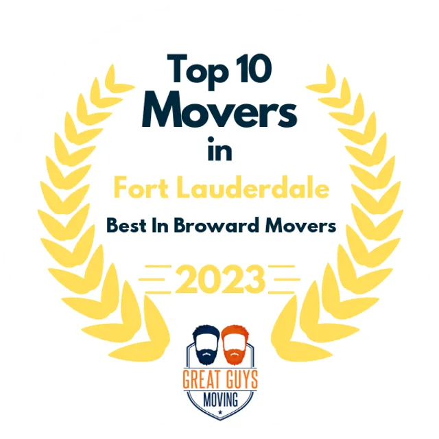 Top 10 Movers in Fort Lauderdale, FL 2023 award