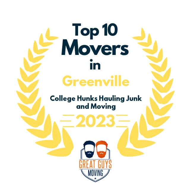 Top 10 Movers in Greenville, NC 2023 award