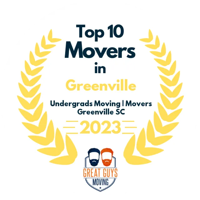 Top 10 Movers in Greenville, SC 2023 award