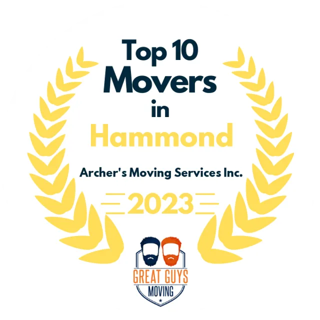 Top 10 Movers in Hammond, IN 2023 award