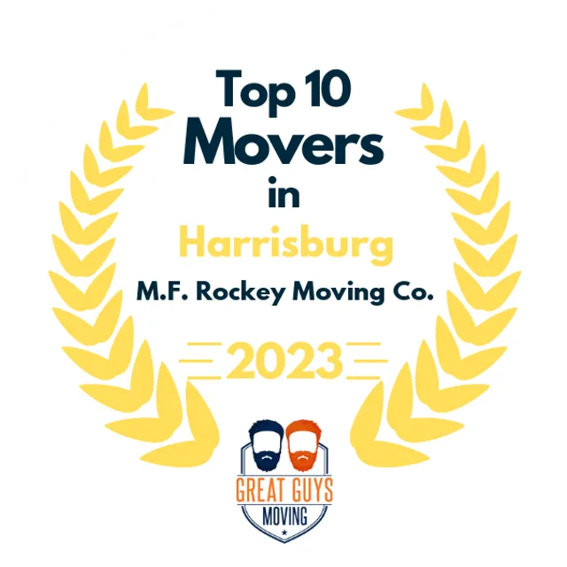 Top 10 Movers in Harrisburg, PA 2023 award