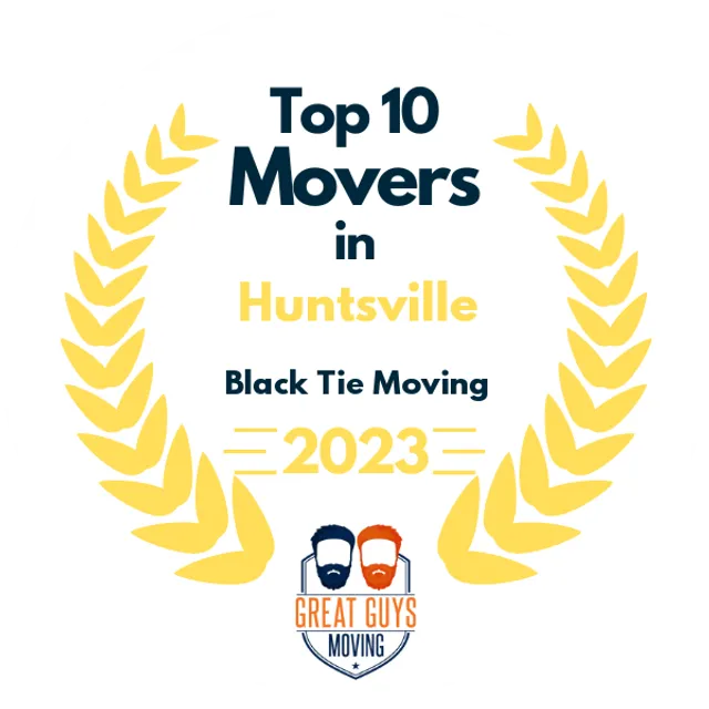 Top 10 Movers in Huntsville, AL 2023 award