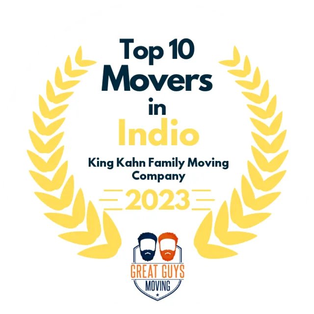 Top 10 Movers in Indio, CA 2023 award