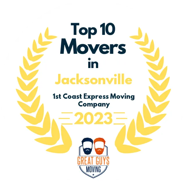 Top 10 Movers in Jacksonville, FL 2023 award