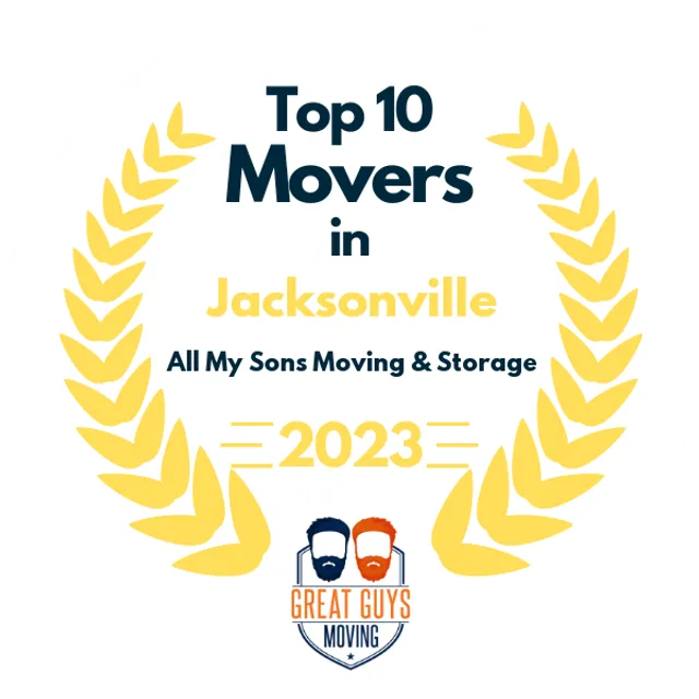 Top 10 Movers in Jacksonville, FL 2023 award