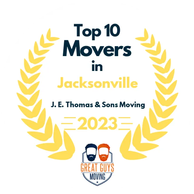 Top 10 Movers in Jacksonville, NC 2023 award