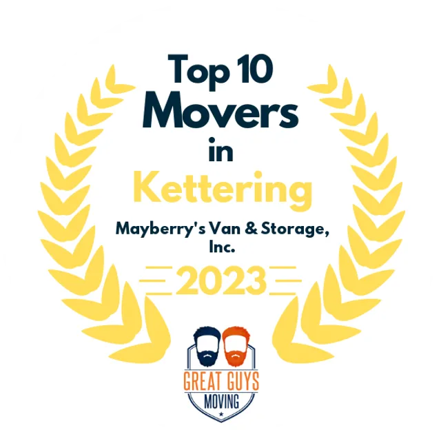 Top 10 Movers in Dayton, OH 2023 award