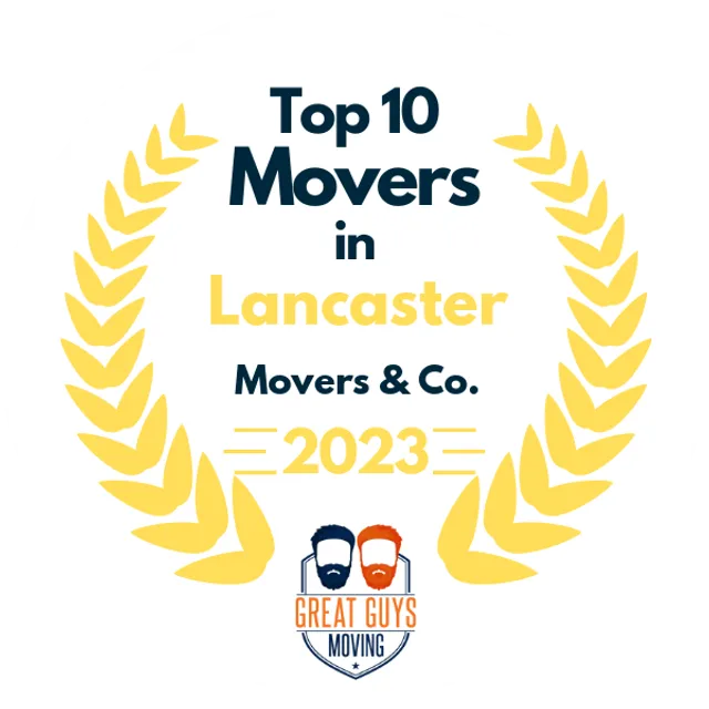 Top 10 Movers in Lancaster, PA 2023 award