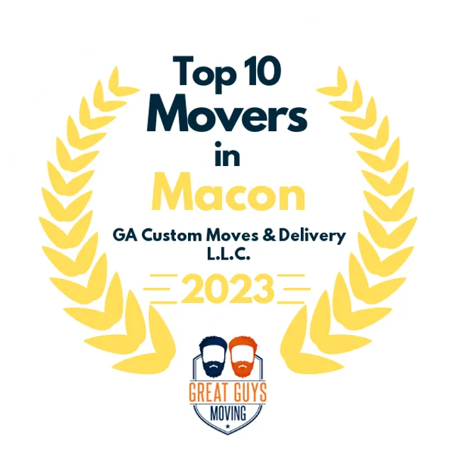 Top 10 Movers in Macon, GA 2023 award