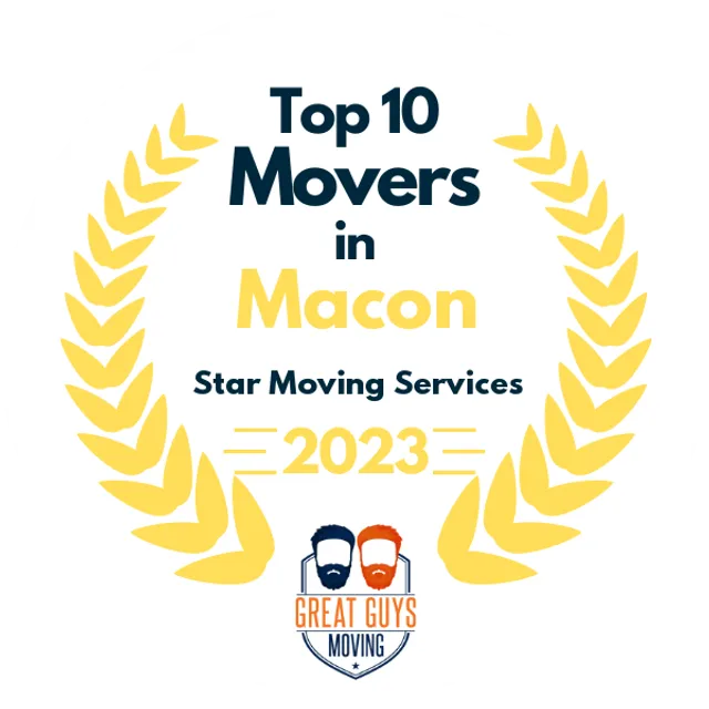 Top 10 Movers in Macon, GA 2023 award