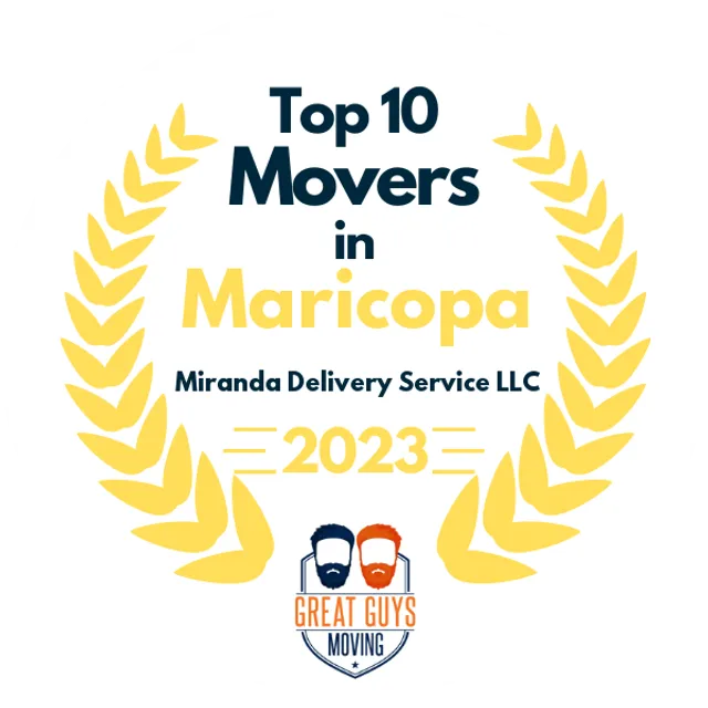 Top 10 Movers in Phoenix, AZ 2023 award