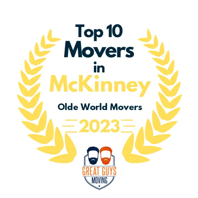 Top 10 Movers in Frisco, TX 2023 award