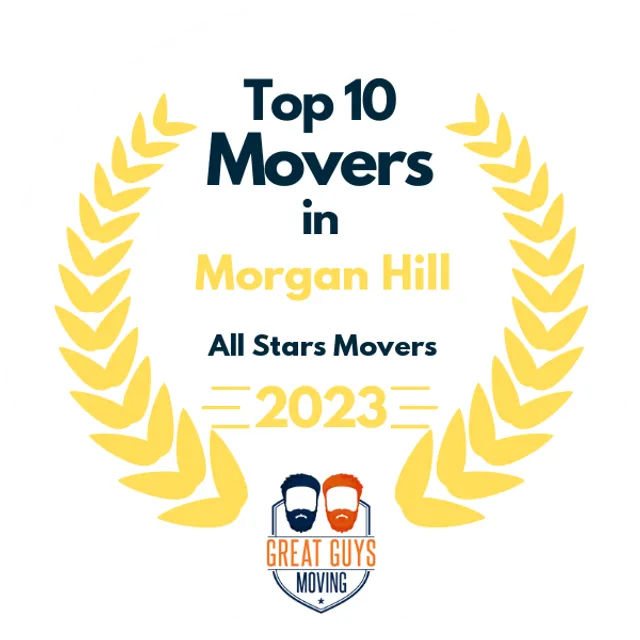 Top 10 Movers in San Jose, CA 2023 award