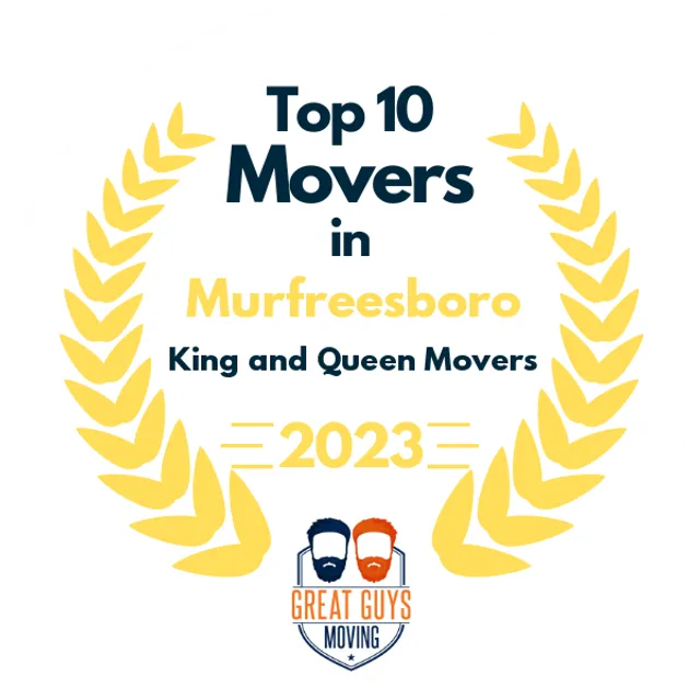 Top 10 Movers in Nashville, TN 2023 award