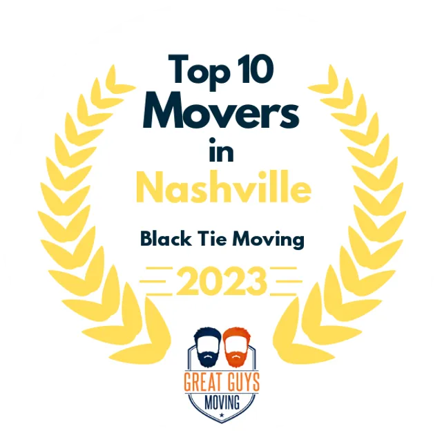 Top 10 Movers in Nashville, TN 2023 award