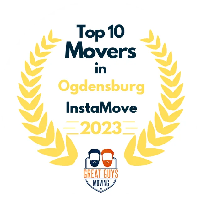 Top 10 Movers in Ogdensburg, NY 2023 award